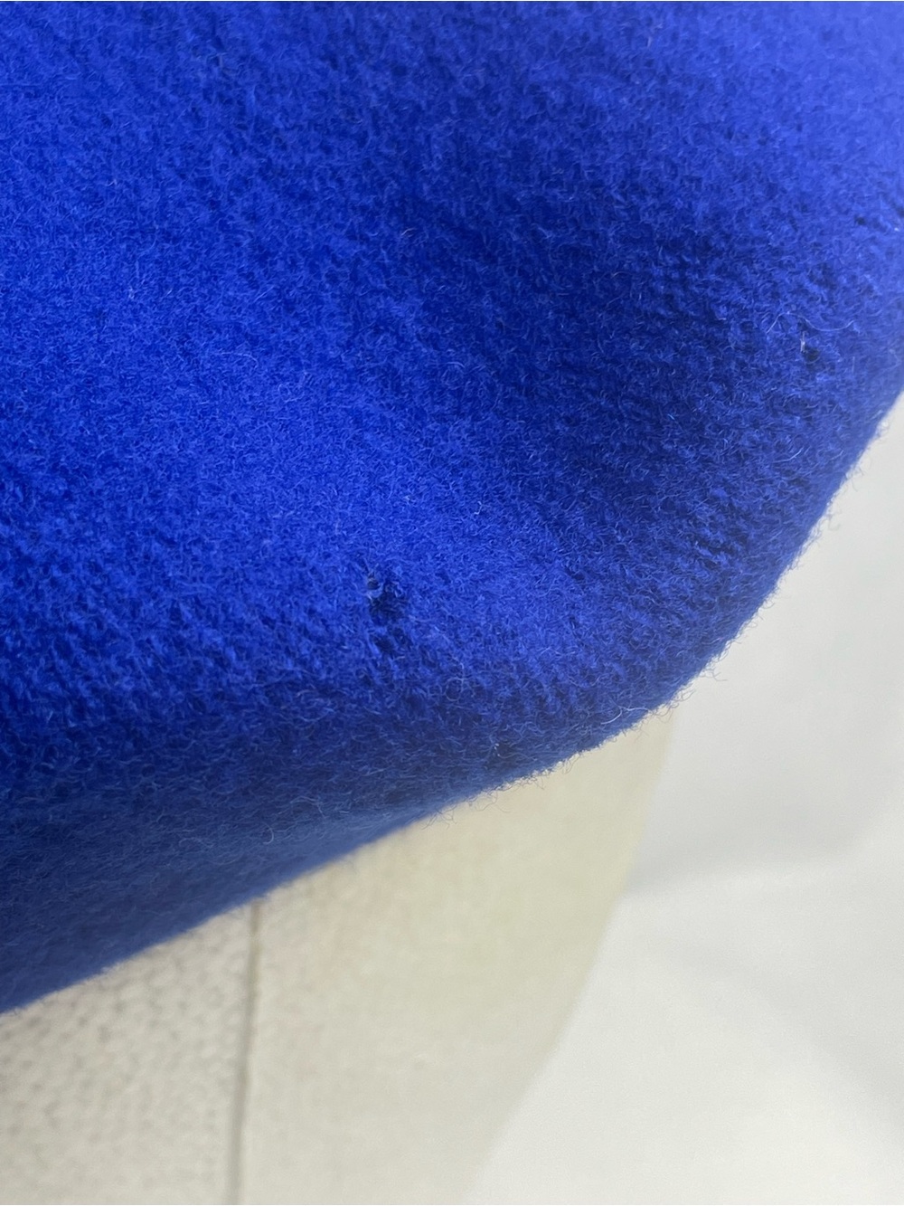 Vintage French Beret Basque Hat 100% Wool De Luxe Royal Blue OSFM Victorian Cap - Picture 8 of 11